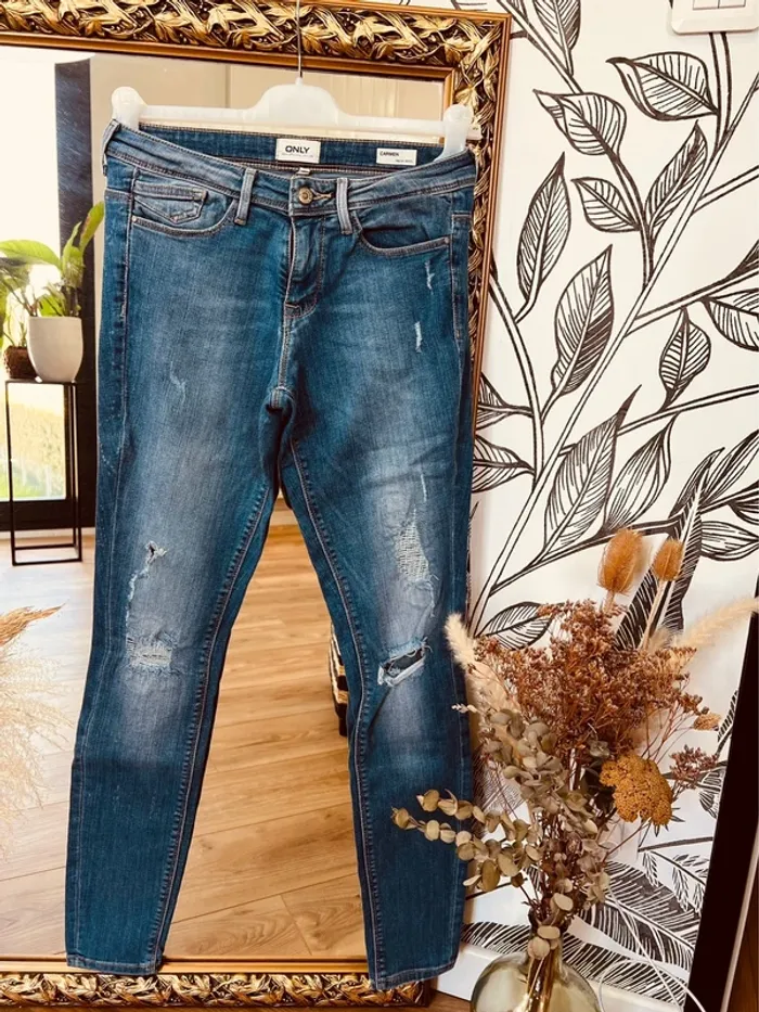 Taille S ~ 36 jean slim femme Only bleu effet déchiré 🌺