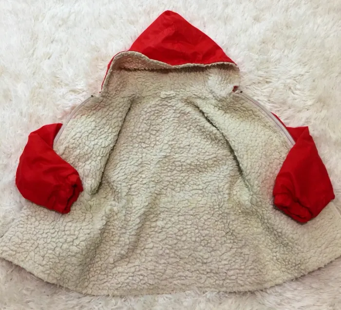 Coupe vent rouge vintage enfant - photo numéro 2