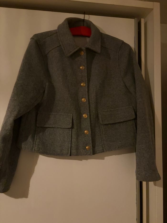 Veste hiver, grise, bon état - photo numéro 2