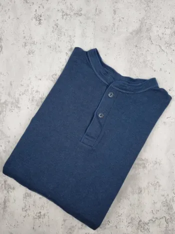 Pull col rond boutons L.L. Bean bleu marine, L Hommes