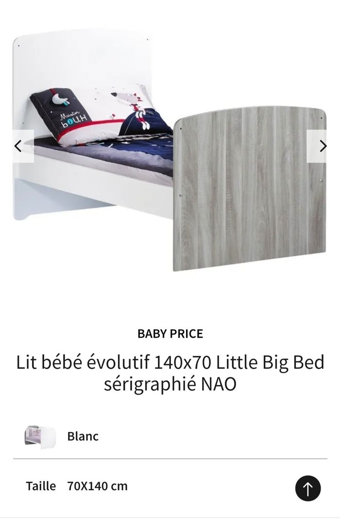 Lit bébé evolutif 70x140