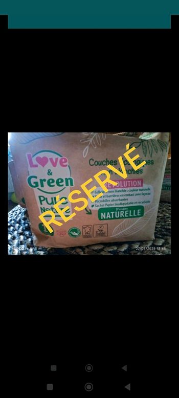 Couche taille 1 neuf love and green