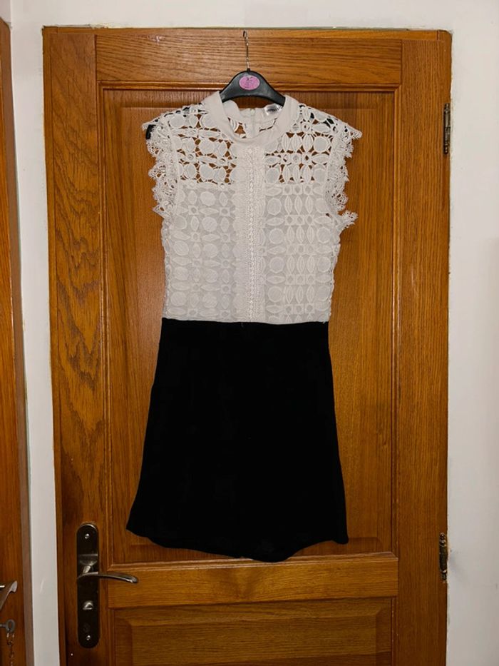 Combi short blanche et noire