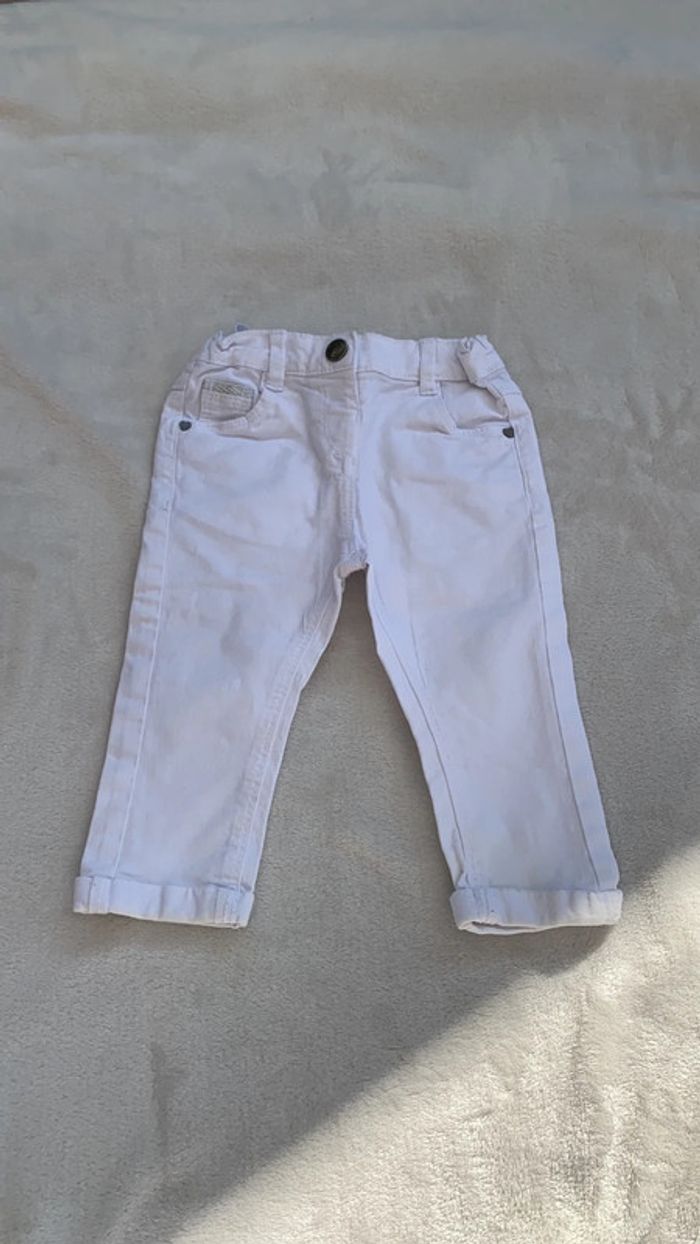 Jeans blanc - TAO - 12 mois - pantacourt