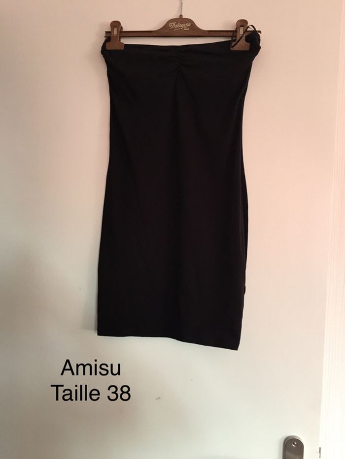 Robe sans bretelles noire Amisu Taille 38