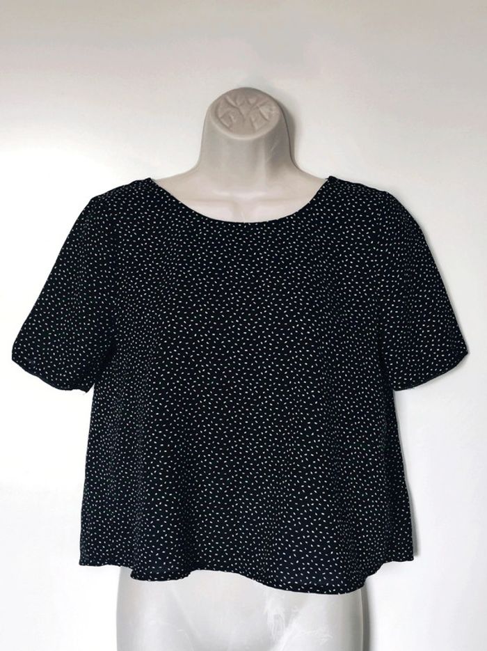 Tee-shirt dos nu noir pois blanc / Jennyfer - 34/XS - photo numéro 4