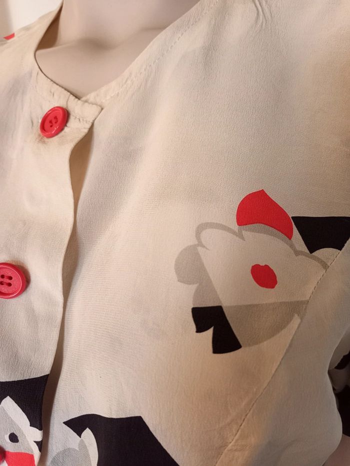Très jolie blouse vintage en soie 🥰 - photo numéro 3
