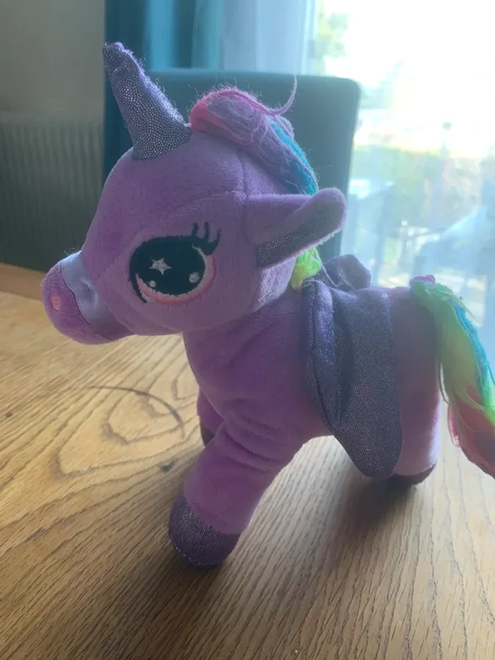 Peluche licorne violette - photo numéro 2