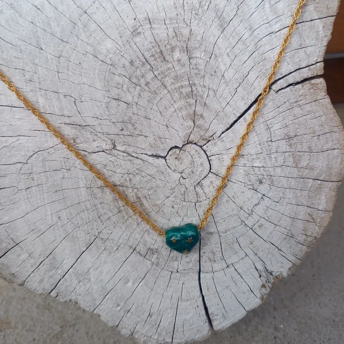 Pendentif cœur vintage avec chaîne - photo numéro 3
