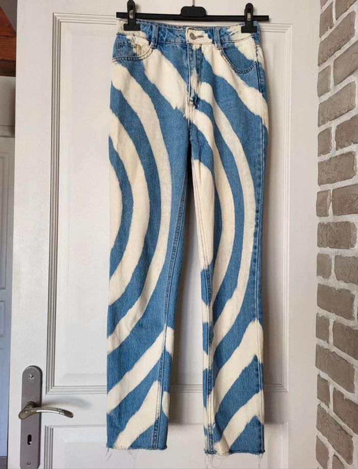 Jean spirale délavée tie and die Pimkie XS
34