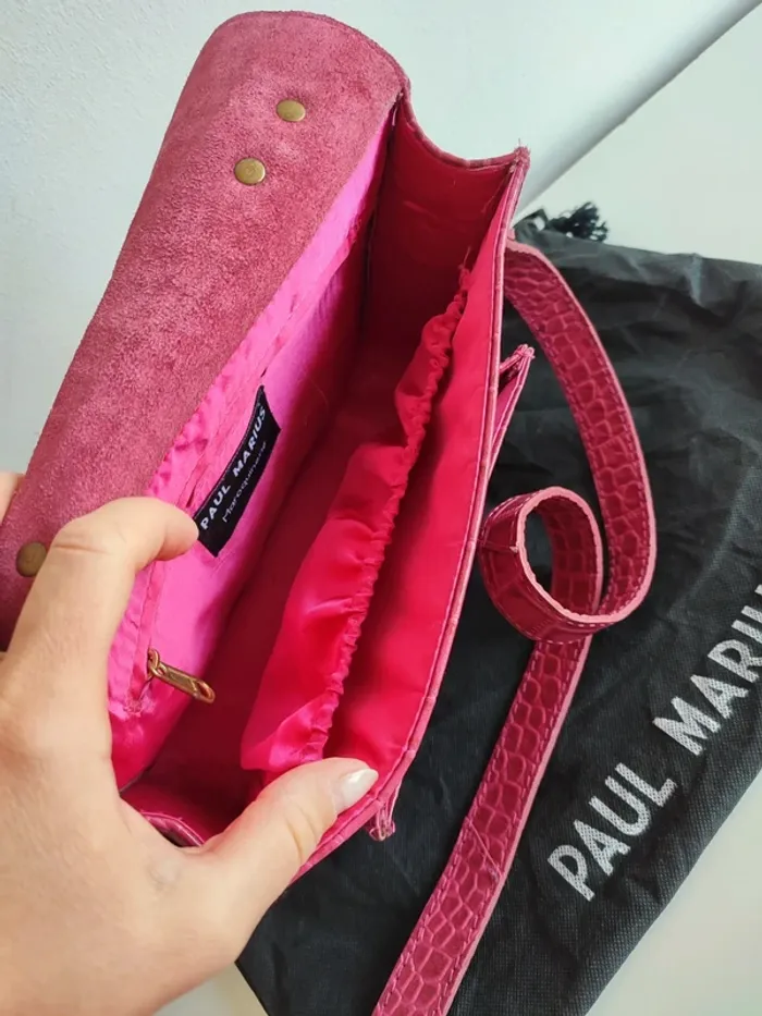 Sac Mademoiselle George 🩷 Alligator Cocktail Tourmaline - Paul Marius - photo numéro 8