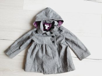 Vêtement bébé fille manteau veste trench gris Obaïbi 12 mois 1 an