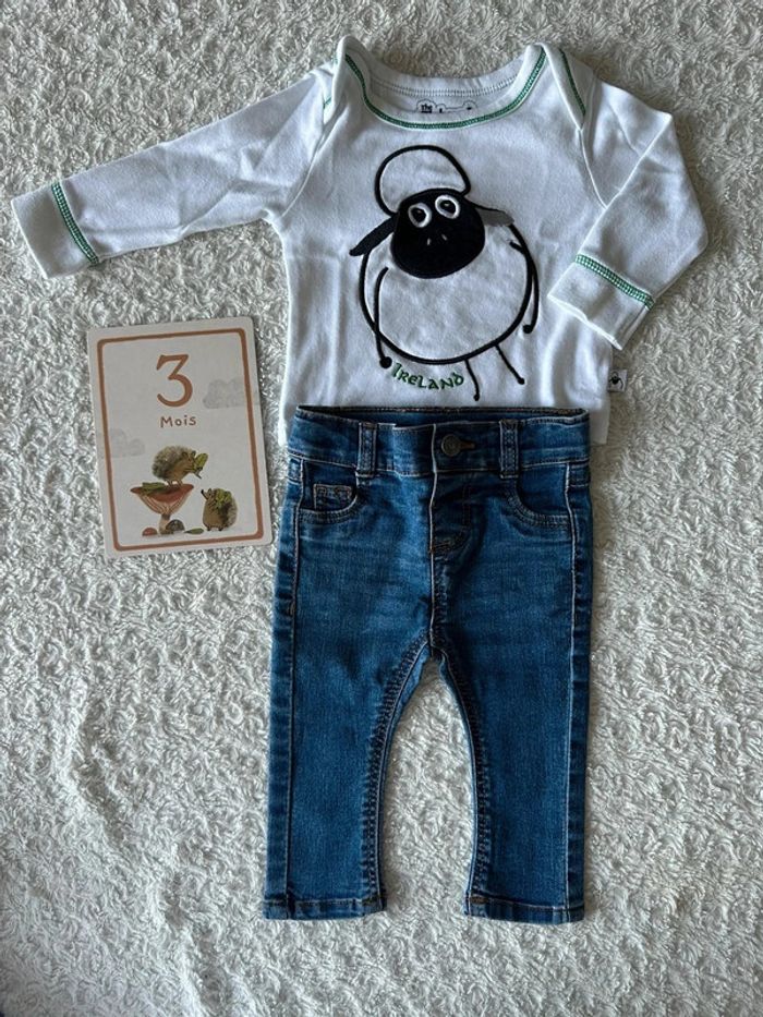 Ensemble mixte, pull et pantalon. Tape-à-l’œil tao taille 3 mois. - photo numéro 2