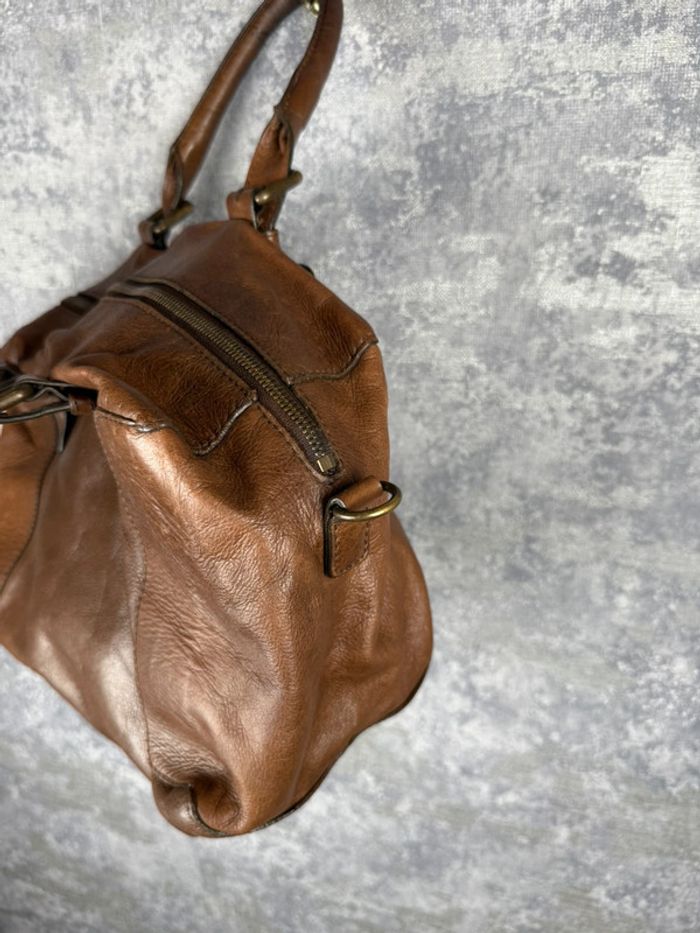 Sac à Main Gérard Darel Porté Main en Cuir de Veau Marron - photo numéro 13