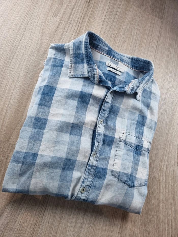 Chemise à rayures bleu et blanc Celio Taille L