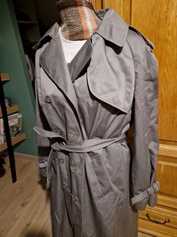 Trench coat vintage gris taille 44 - photo numéro 3