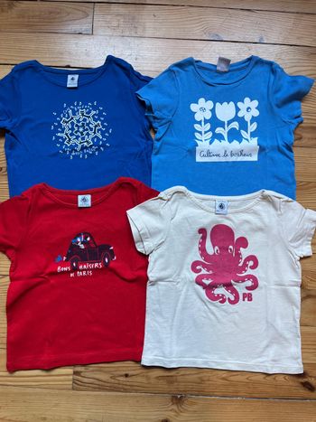 Tee-shirts Petit Bateau 4 ans