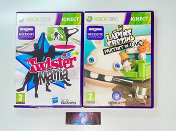 Lot 2 Jeux Kinect Lapins Cretins/Twister Mania - Xbox 360 Complet VF Microsoft