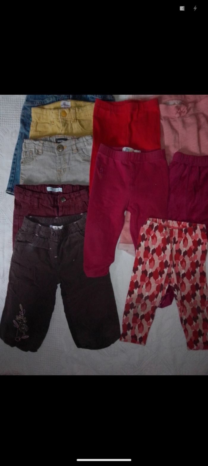 Lot 11 pantalon fille 12 mois - photo numéro 3