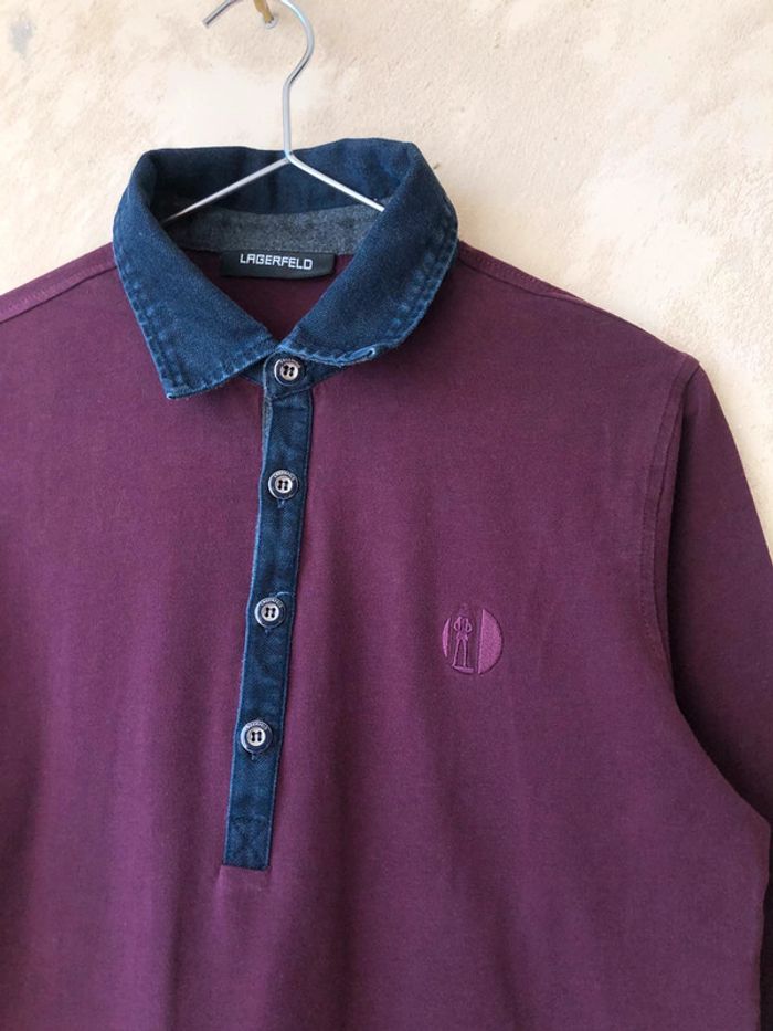 Polo manches longues bordeaux Lagerfeld S