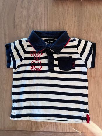 Polo garçon rayé 6 mois