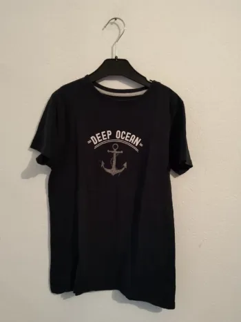 tee shirt bleu marine ancre bateau kiabi garcon 10 ans