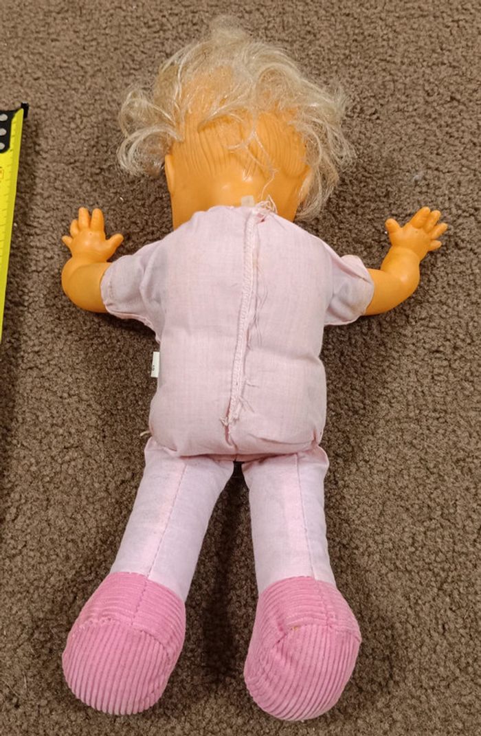 Poupée rose tissu chiffon - photo numéro 2