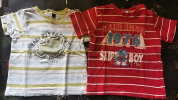 lot de 2 t-shirts taille 12 mois