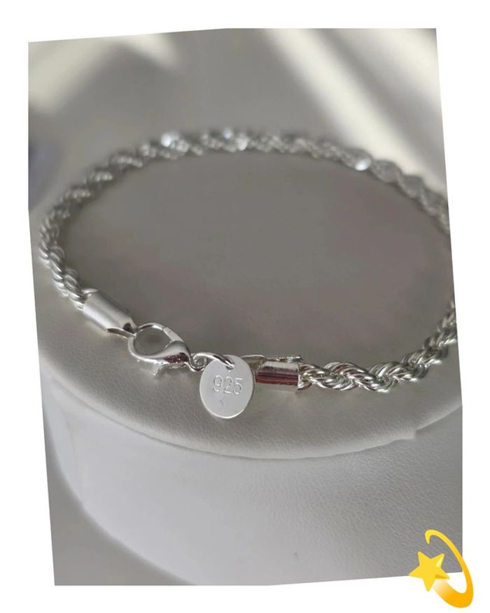 Bracelet maille Torsadé 4mm 20cm - photo numéro 3