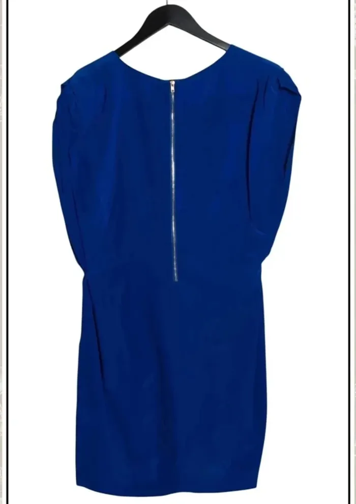 Robe bleue en soie Les Petites Paris Taille 36 - photo numéro 5