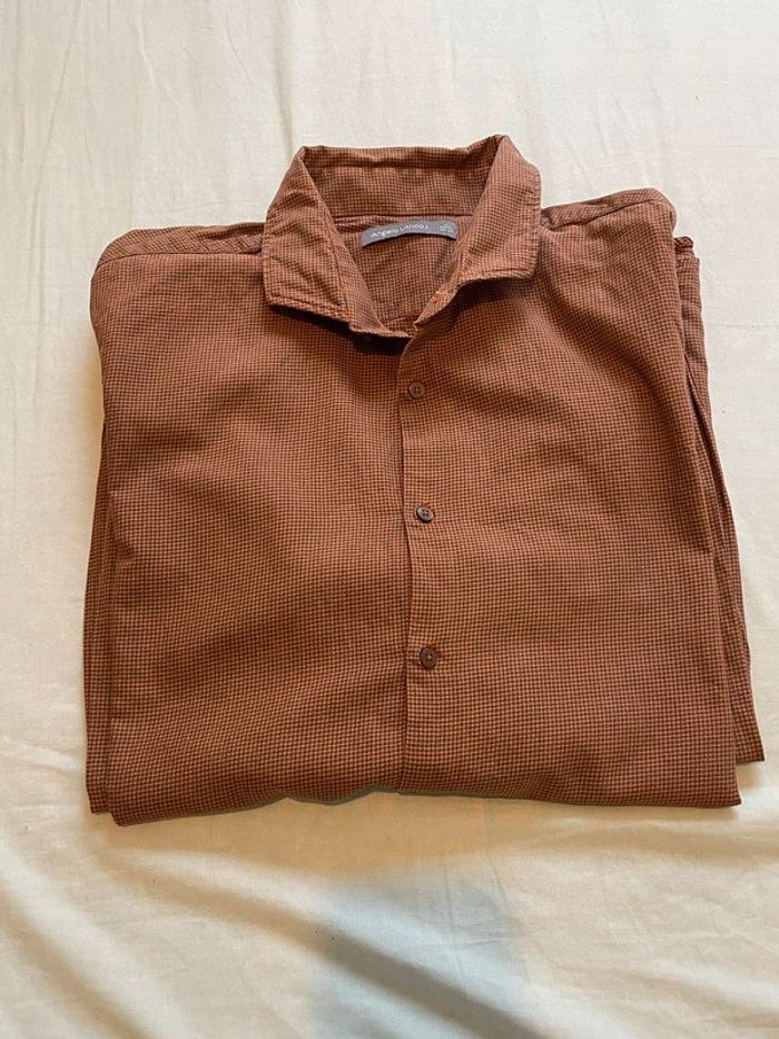 Chemise manches longues marron taille XL Angelo Litrico