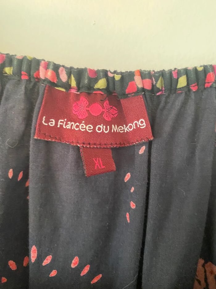 Robe fiancée du Mékong noir et rose - photo numéro 6