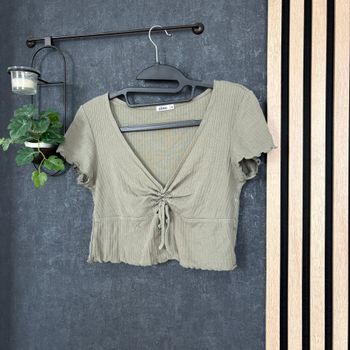 Top court Gémo vert sauge – Taille XS