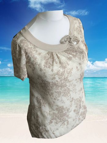 blouse MC beige crème