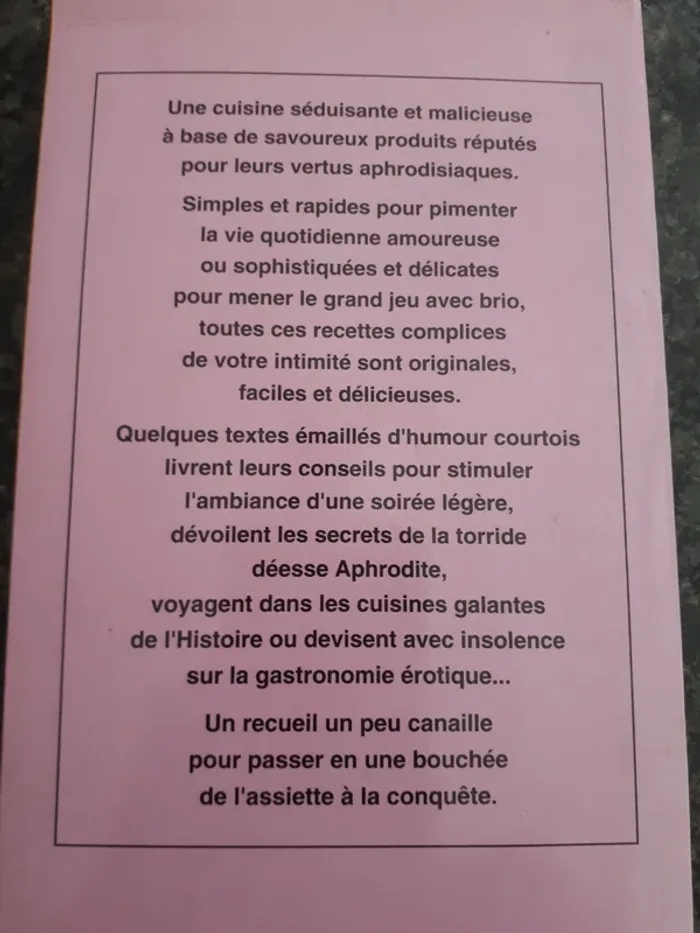 Livre de recettes aphrodisiaques - photo numéro 2