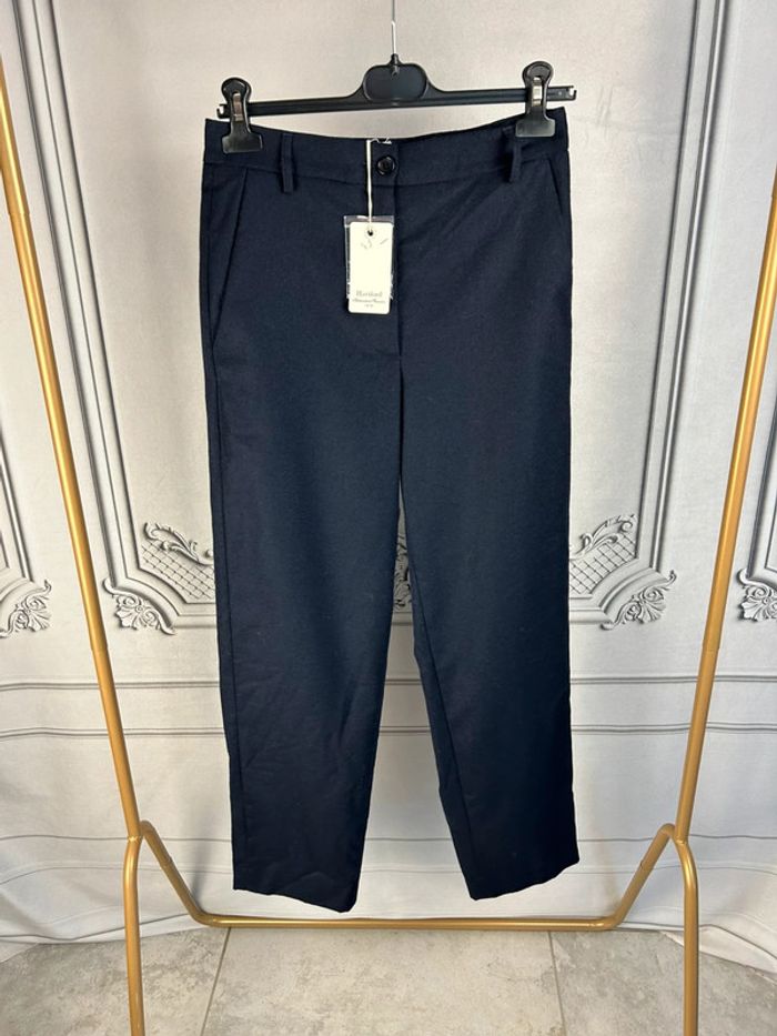 Pantalon tailleur laine Hartford marine T1 neuf