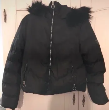 Veste doudoune femme deeluxe woman capuche manches longues noire taille M