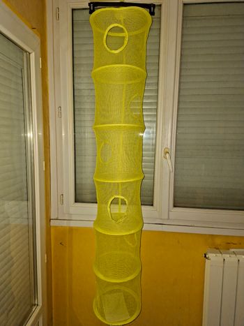 Rangement suspendu IKEA PS FÅNGST - 6 compartiments - Jaune Fluo