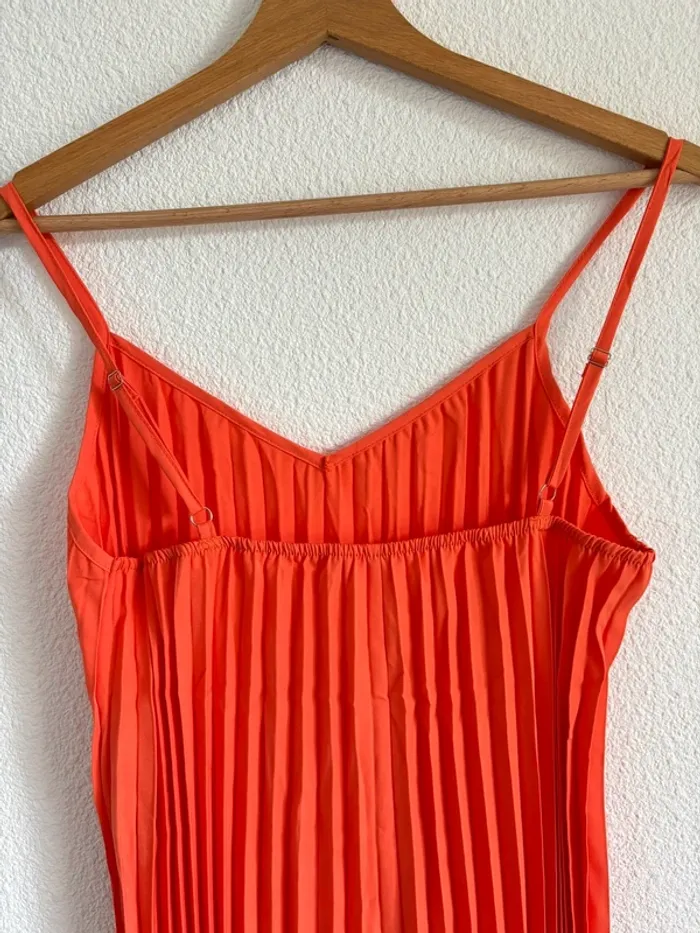 Robe plissée orange taille S - photo numéro 5