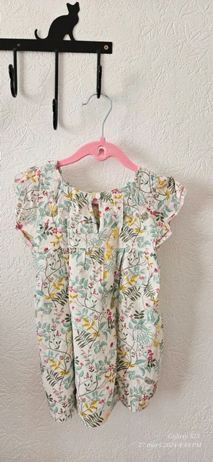 Ensemble jupe en jean et blouse fleurie 6/8A tao - photo numéro 7