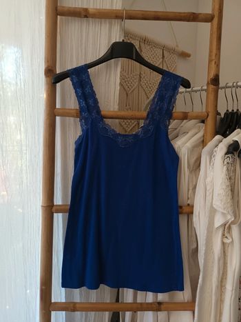 Débardeur bleu avec dentelle Hunkemoller taille S