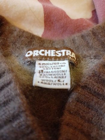 Pull orchestra gris coton mixte 6 mois