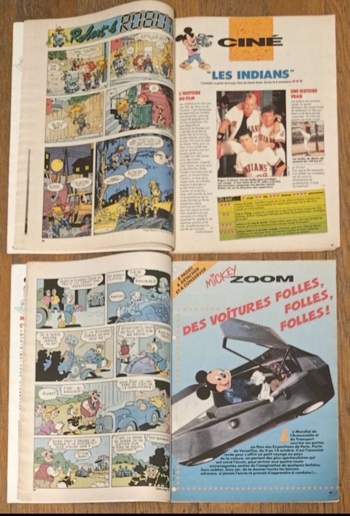 Lot de 2 journaux de Mickey avec Cadeaux vignettes panini découvertes fin 80 début 90 vintage - photo numéro 6