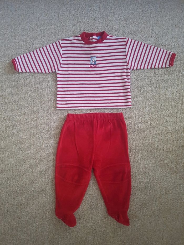 Ensemble pyjama rouge, 12 mois