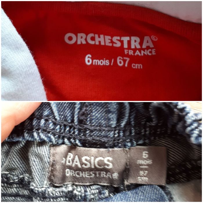 Ensemble pantalon t shirt manches longues 6 mois orchestra - photo numéro 4