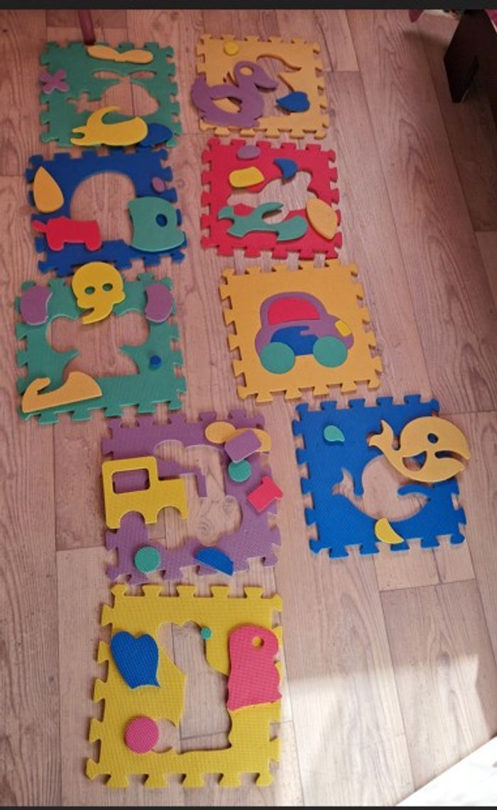 9 dalles en mousse puzzle objets - photo numéro 3