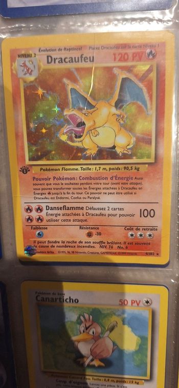 Carte dracaufeu edition 1 fr