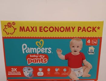 1 Carton couches Pampers Pants baby-dry Taille 4 - Maxi-Ecopack - carton de 94 couches