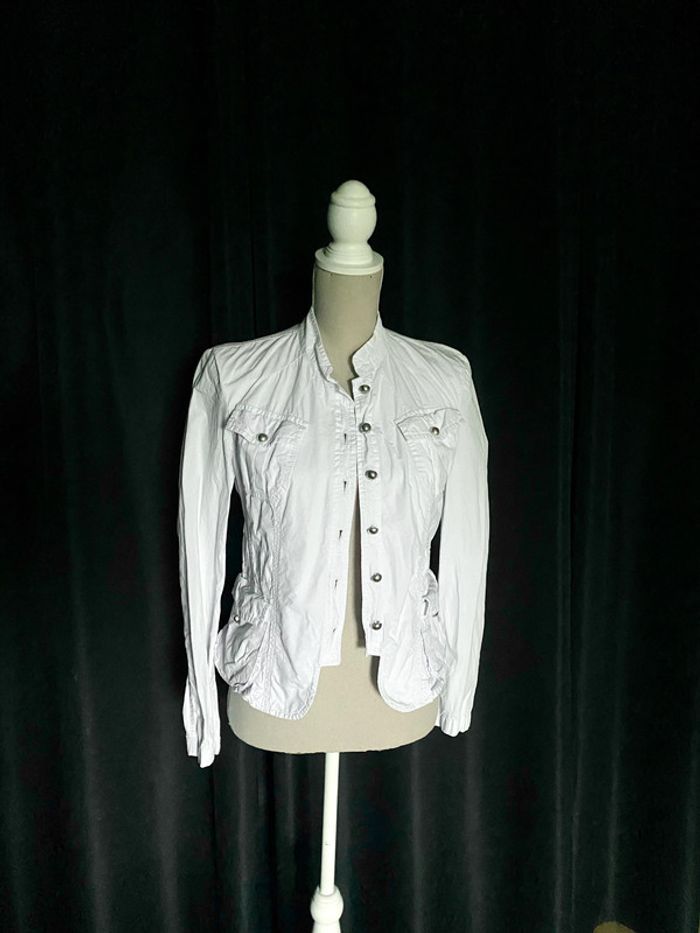 Veste blanche en coton Camaïeu