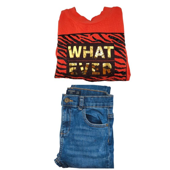 Lot 2 pièces pull River Island et Jean Mango Kids - Taille 11/12ans